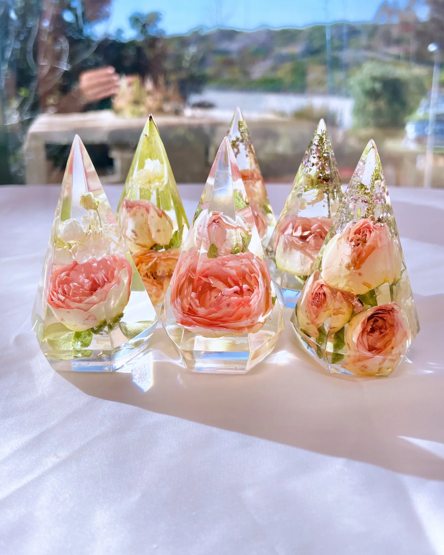 Custom Flower Ring Holder — MarinaMakesArt - Modern Resin Art by